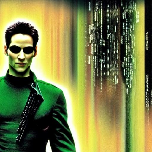 neo the matrix artificial intelligence code art