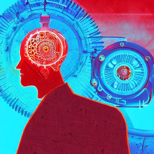 man with colorful thoughts coming from his head while meditating red background 2