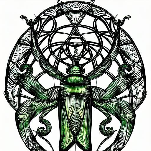 sacred geometry green beetle